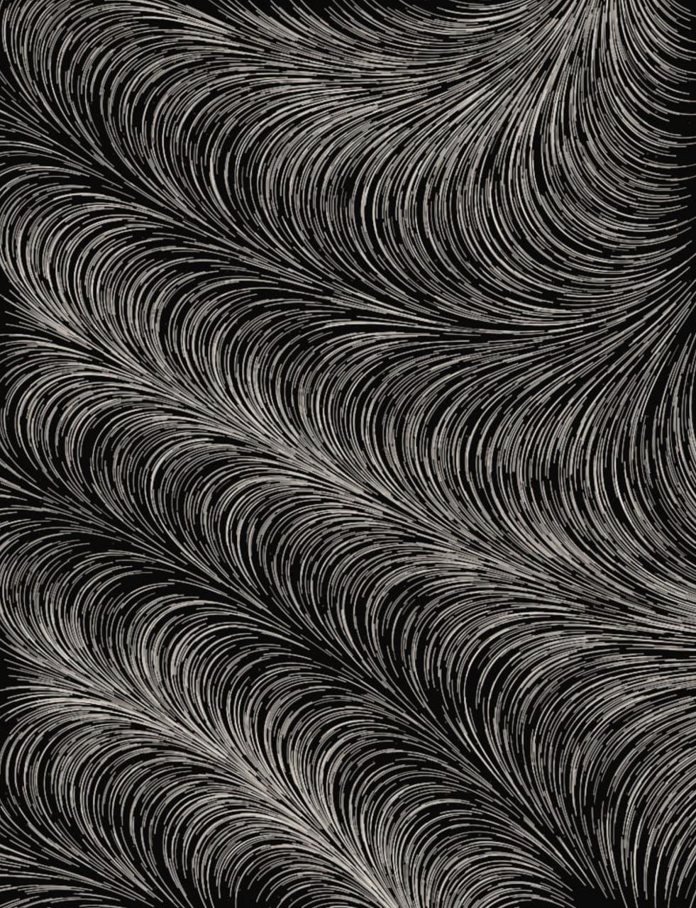 Shimmer iteration — feathered spiral flow