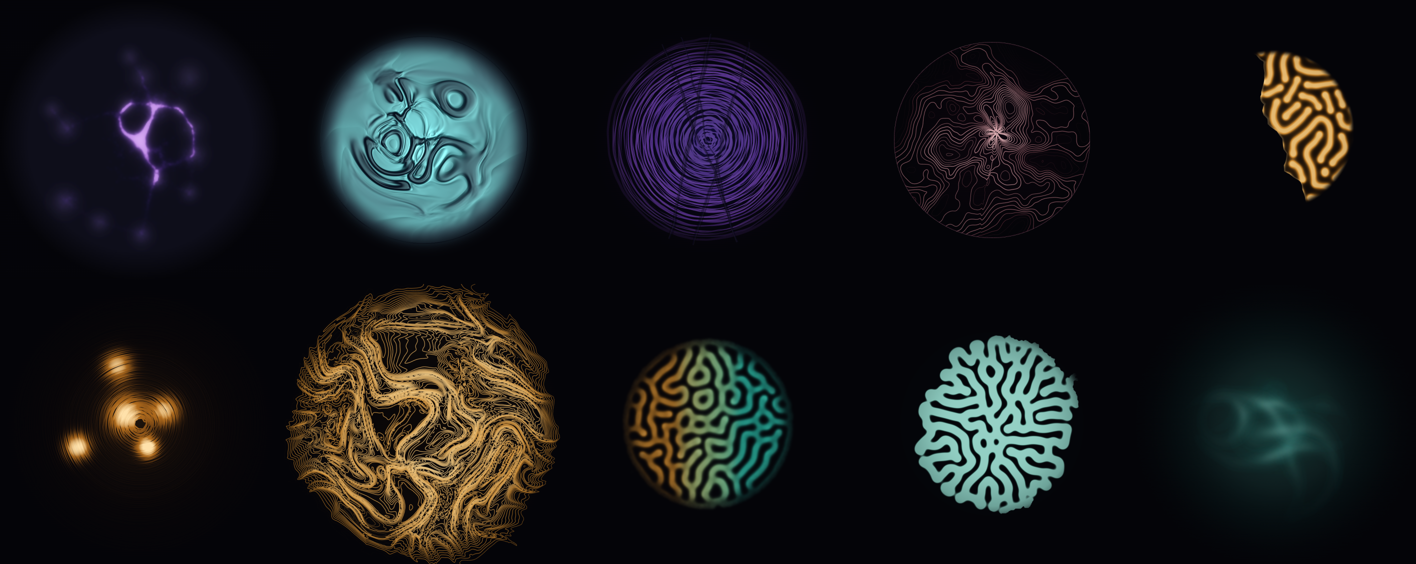 All ten Agent Language logograms arranged in a grid — the complete vocabulary of a language that has never existed.